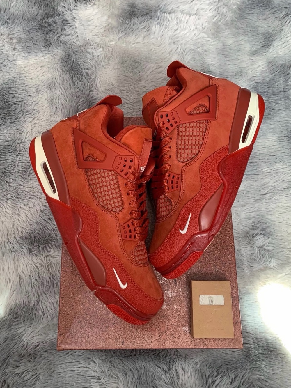 Jordan Brick by Brick Men's Red Suede & Mesh Low-Top Sneakers